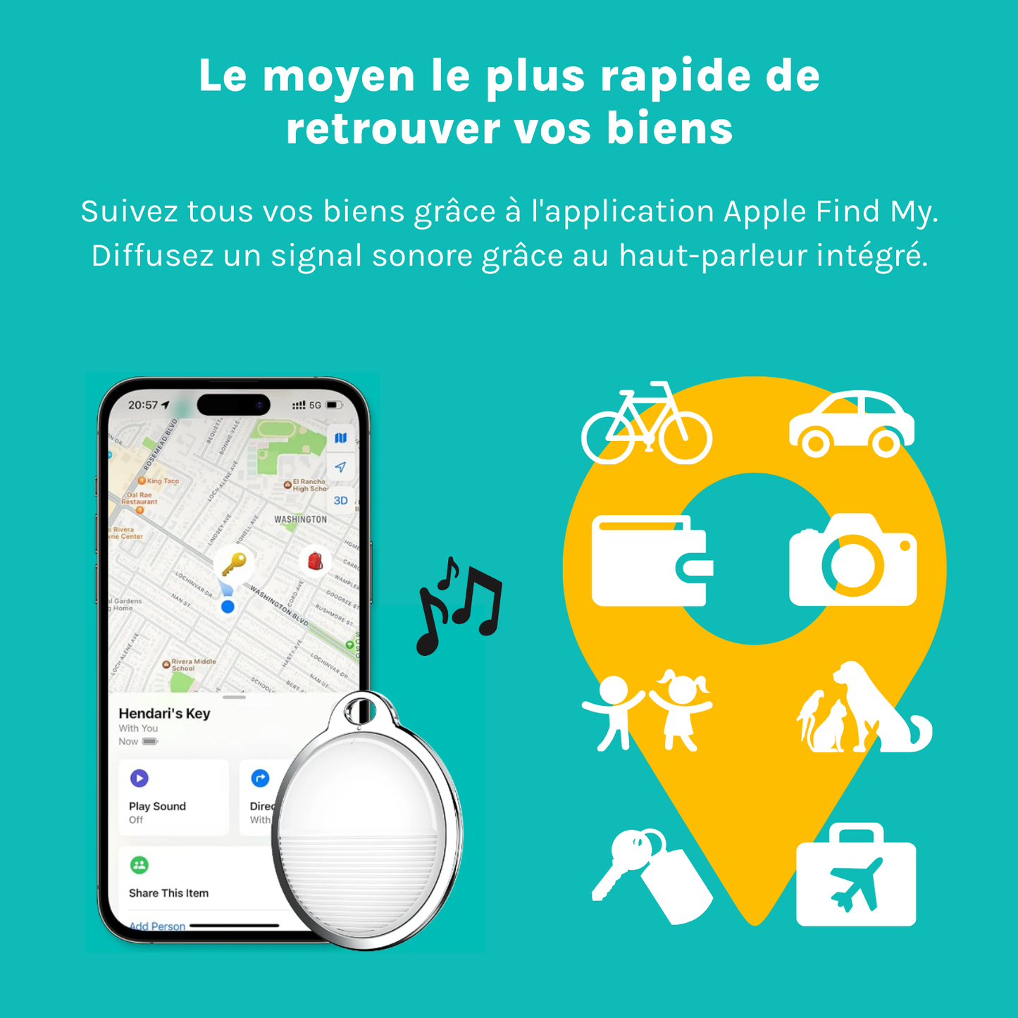 SmartTag Premium. L’alternative à l’AirTag (Pack de 4).