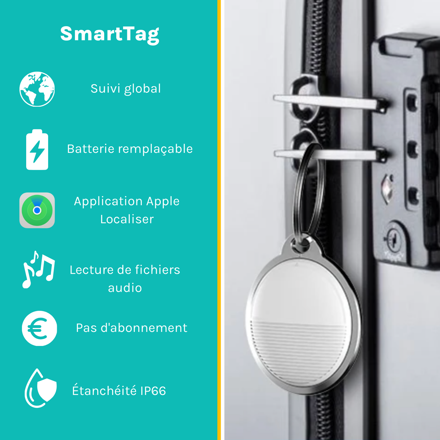 SmartTag Premium. L’alternative à l’AirTag (Pack de 4).
