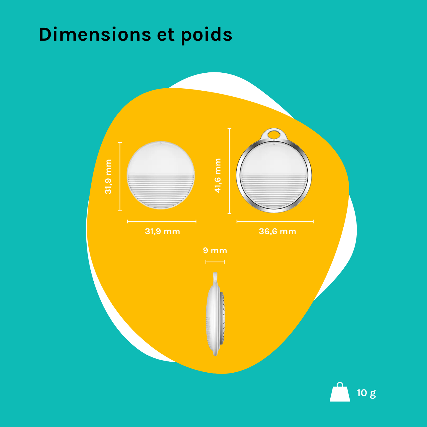 SmartTag Premium. L’alternative à l’AirTag (Pack de 4).
