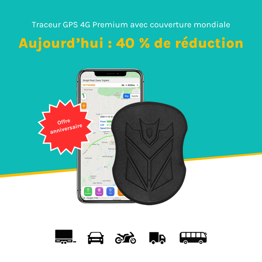 Traceur GPS 4G Premium sans abonnement